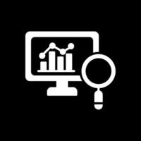 Market Analytics Glyph Inverted Icon Design vector