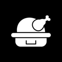 Roast Glyph Inverted Icon Design vector