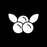 Cranberries Glyph Inverted Icon Design vector