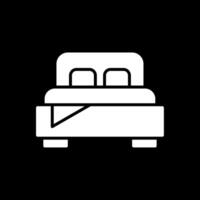 Bedroom Glyph Inverted Icon Design vector