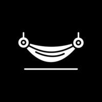 Hammock Glyph Inverted Icon Design vector