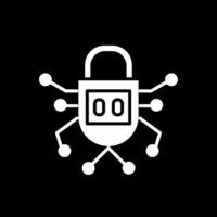 Security Glyph Inverted Icon Design vector