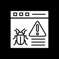 Virus Warning Glyph Inverted Icon Design vector