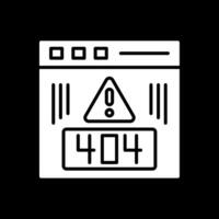 Error Glyph Inverted Icon Design vector