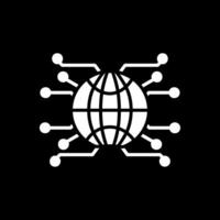 Internet Browser Glyph Inverted Icon Design vector