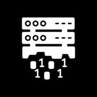 Data Loss Glyph Inverted Icon Design vector