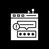 Spoofing Glyph Inverted Icon Design vector