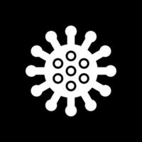 Virus Glyph Inverted Icon Design vector