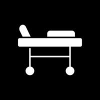 Stretcher Glyph Inverted Icon Design vector