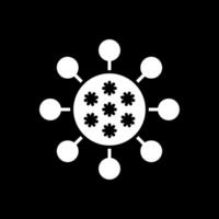 Bacteria Glyph Inverted Icon Design vector
