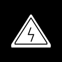 Danger Glyph Inverted Icon Design vector