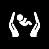 Postnatal Care Glyph Inverted Icon Design vector