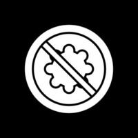 Safety Glyph Inverted Icon Design vector
