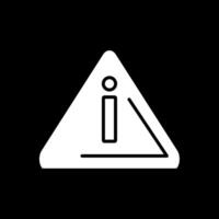 alerta glifo invertido icono diseño vector