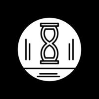 Hourglass Glyph Inverted Icon Design vector