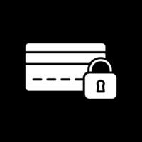 Credit Card Security Glyph Inverted Icon Design vector