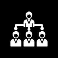 Company Structure Glyph Inverted Icon Design vector