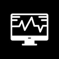 System Monitoring Glyph Inverted Icon Design vector