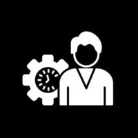 Working Hours Glyph Inverted Icon Design vector
