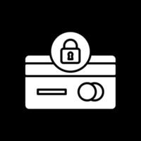 Credit Card Security Glyph Inverted Icon Design vector