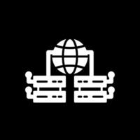 Global Services Glyph Inverted Icon Design vector