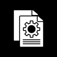File Management Glyph Inverted Icon Design vector