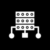 Data Structure Glyph Inverted Icon Design vector