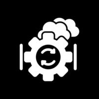 Backup And Recovery Glyph Inverted Icon Design vector