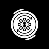 Return On Investment Glyph Inverted Icon Design vector