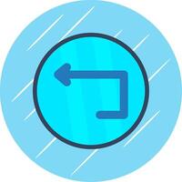 Loop Flat Circle Icon Design vector