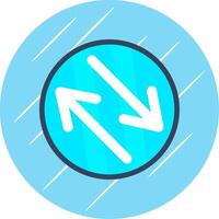 Swap Flat Circle Icon Design vector