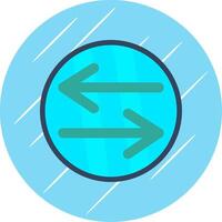 Swap Flat Circle Icon Design vector