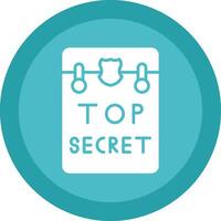 Top Secret Line Shadow Circle Icon Design vector