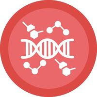 DNA Line Shadow Circle Icon Design vector