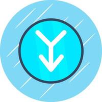 Merge Flat Circle Icon Design vector