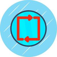Loop Flat Circle Icon Design vector