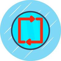 Loop Flat Circle Icon Design vector