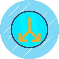 Split Flat Circle Icon Design vector