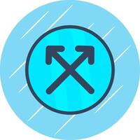 Split Flat Circle Icon Design vector