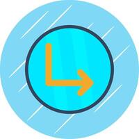 Turn Flat Circle Icon Design vector