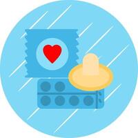 Condom Flat Circle Icon Design vector