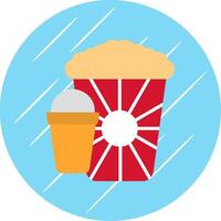 Popcorn Flat Circle Icon Design vector