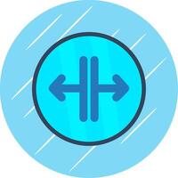 SPLIT Flat Circle Icon Design vector