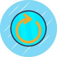 Loop Flat Circle Icon Design vector