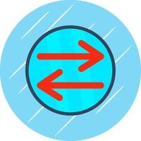Swap Flat Circle Icon Design vector