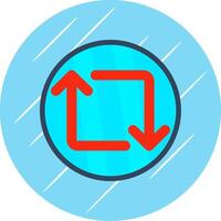 Loop Flat Circle Icon Design vector