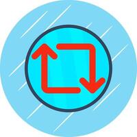 Loop Flat Circle Icon Design vector