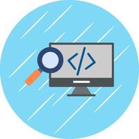 Web Development Flat Circle Icon Design vector