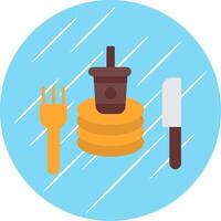 Tableware Flat Circle Icon Design vector