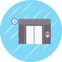 Elevator Flat Circle Icon Design vector